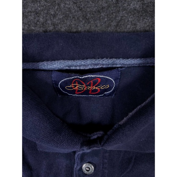 DB Basics Shirt Mens Medium‎ M Button Polo Collared Regular Fit Cotton Blue - Picture 3 of 11